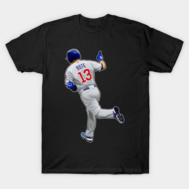 David Bote #13 Run for Homerun T-Shirt by RunAndGow